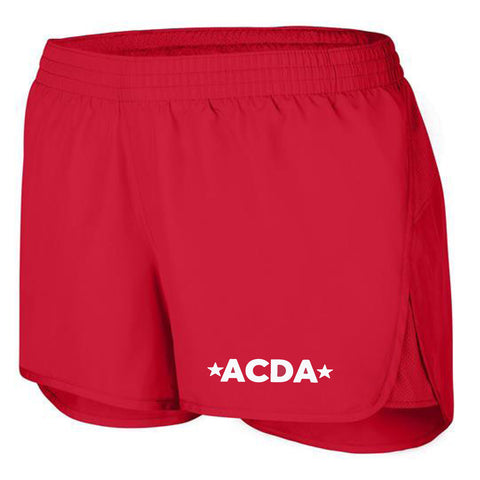 ADULT ACDA WOMANS RED SHORT