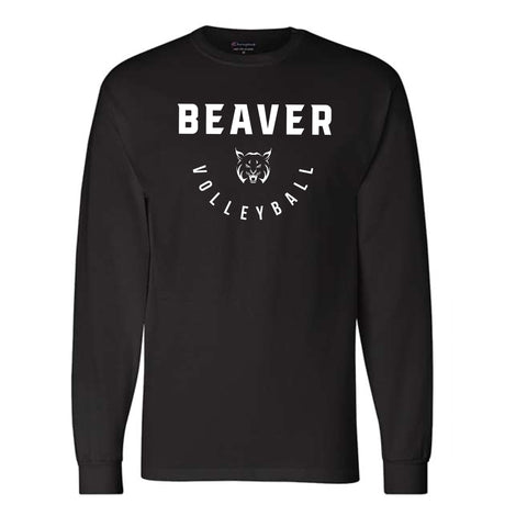 Champion Beaver Volleyball Black Long Sleeve Tee