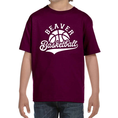 Youth Beaver Basketball Gildan Tee